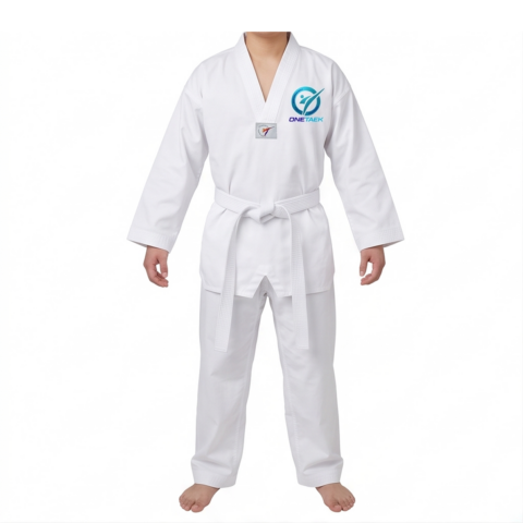 ONETAEK Tekvando (Taekwondo) Acemi Elbise Kıyafeti (Dobok) Beyaz Yaka